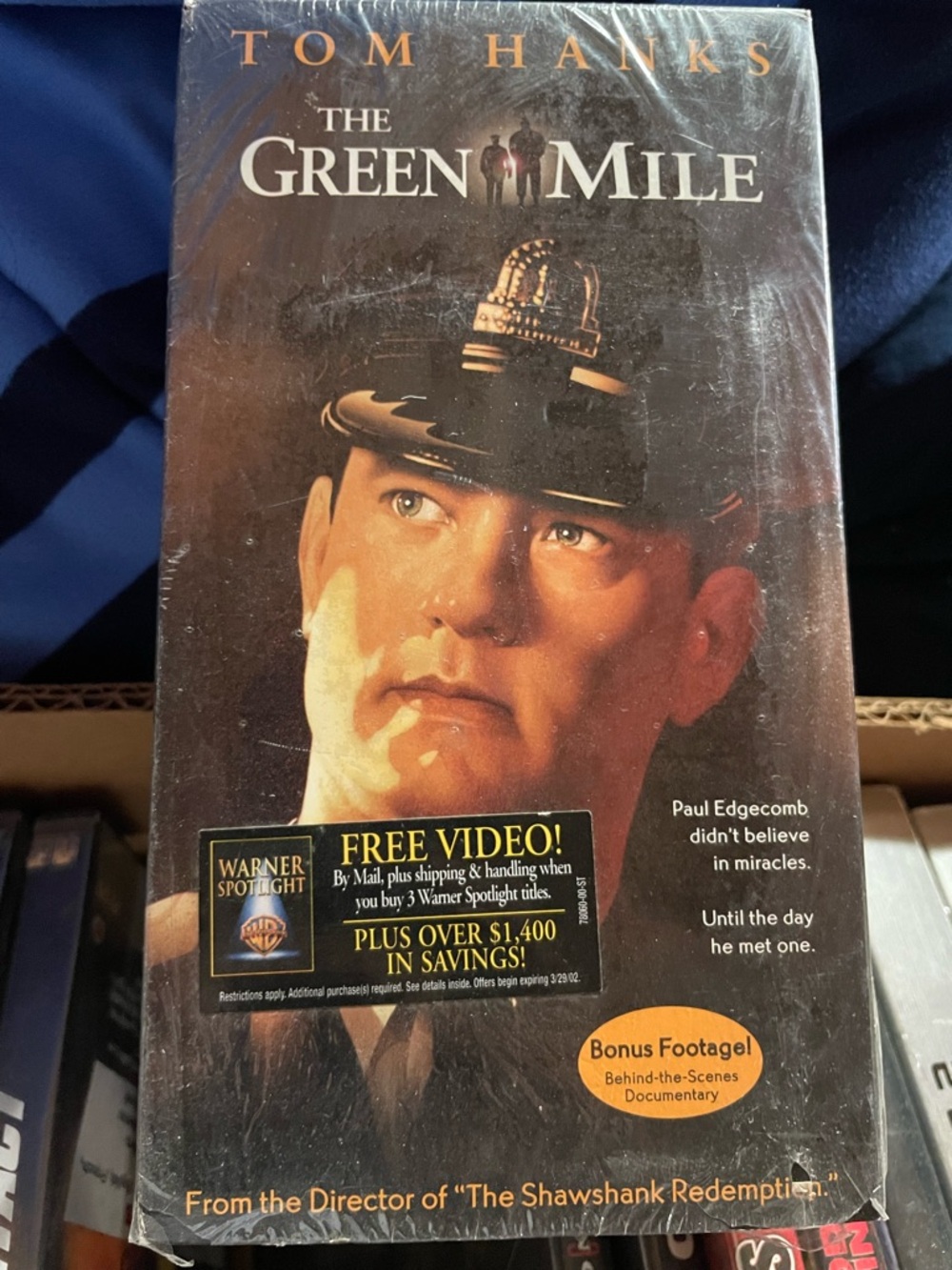 The Green Mile (Black) VHS – Tom Hanks - Sealed